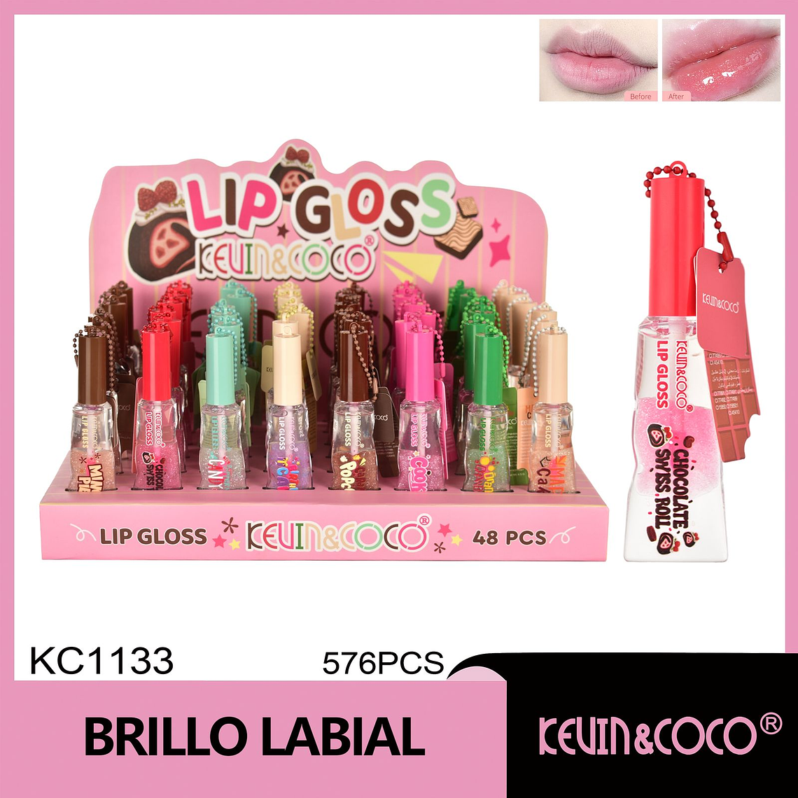 brillo labial con sabor a chocolate  1
