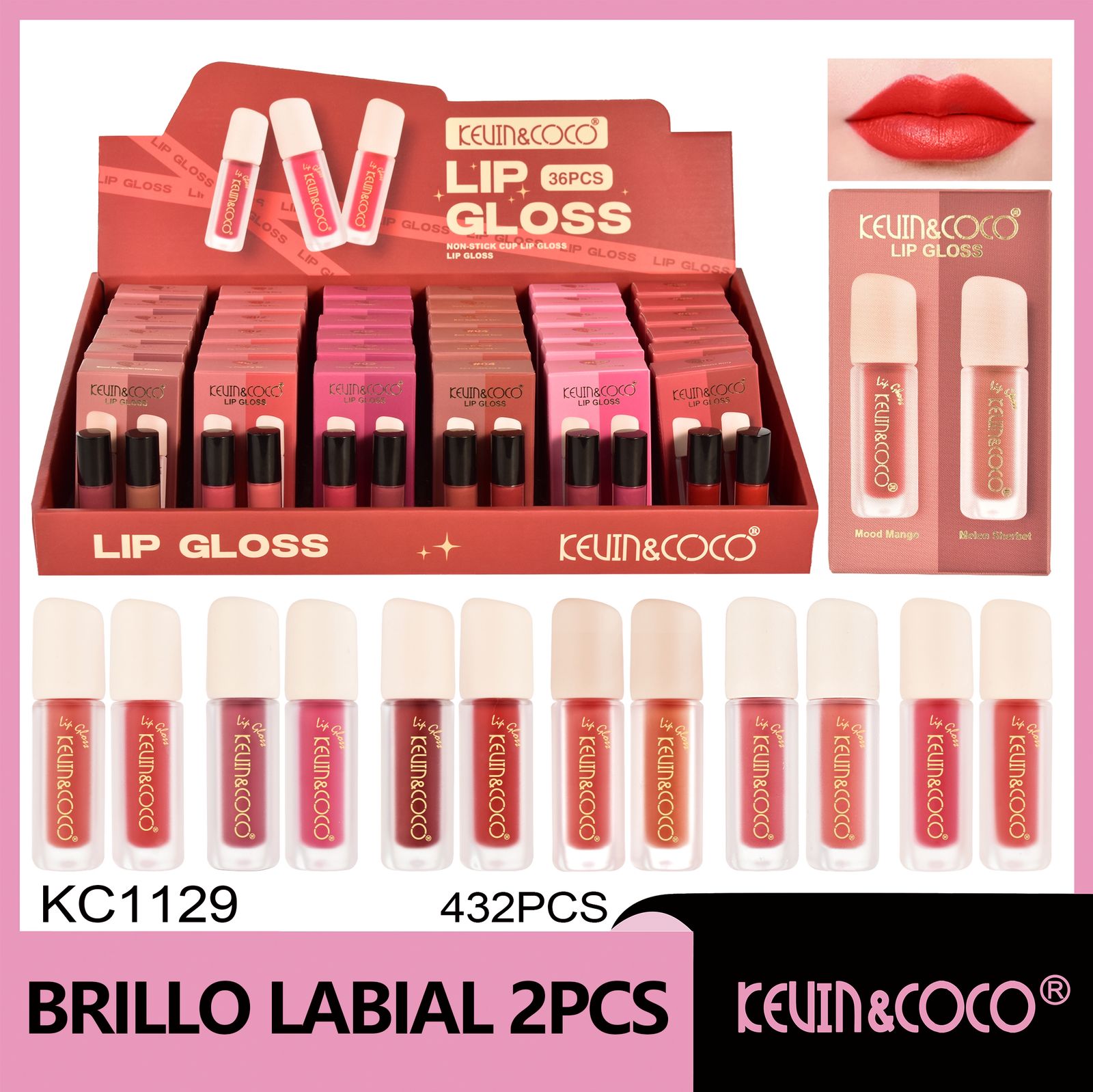   Primer florecimiento ambiguo de dos brillos labiales 
