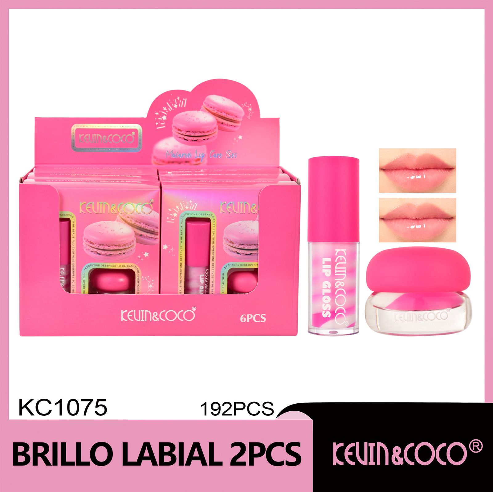   Set de brillo labial bicolor Macaron 