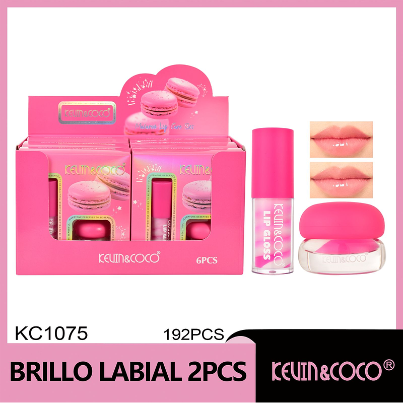   Set de brillo labial bicolor Macaron 