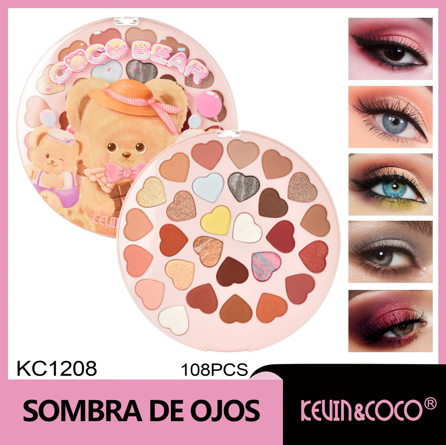 PALETA DE SOMBRA OSITO CARINOSITO COCO BEAR