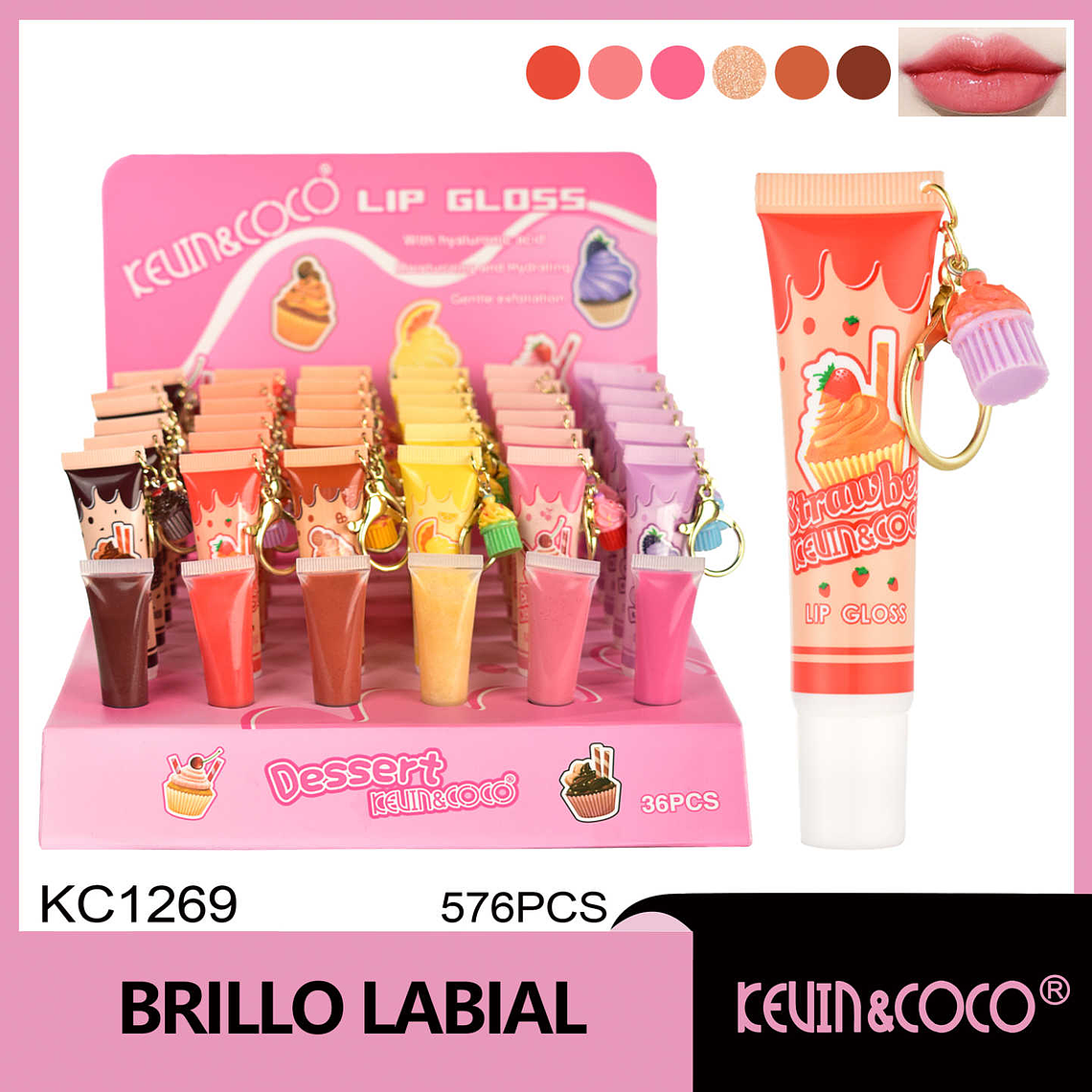 LIP GLOSS DESERT 6 SABORES  1