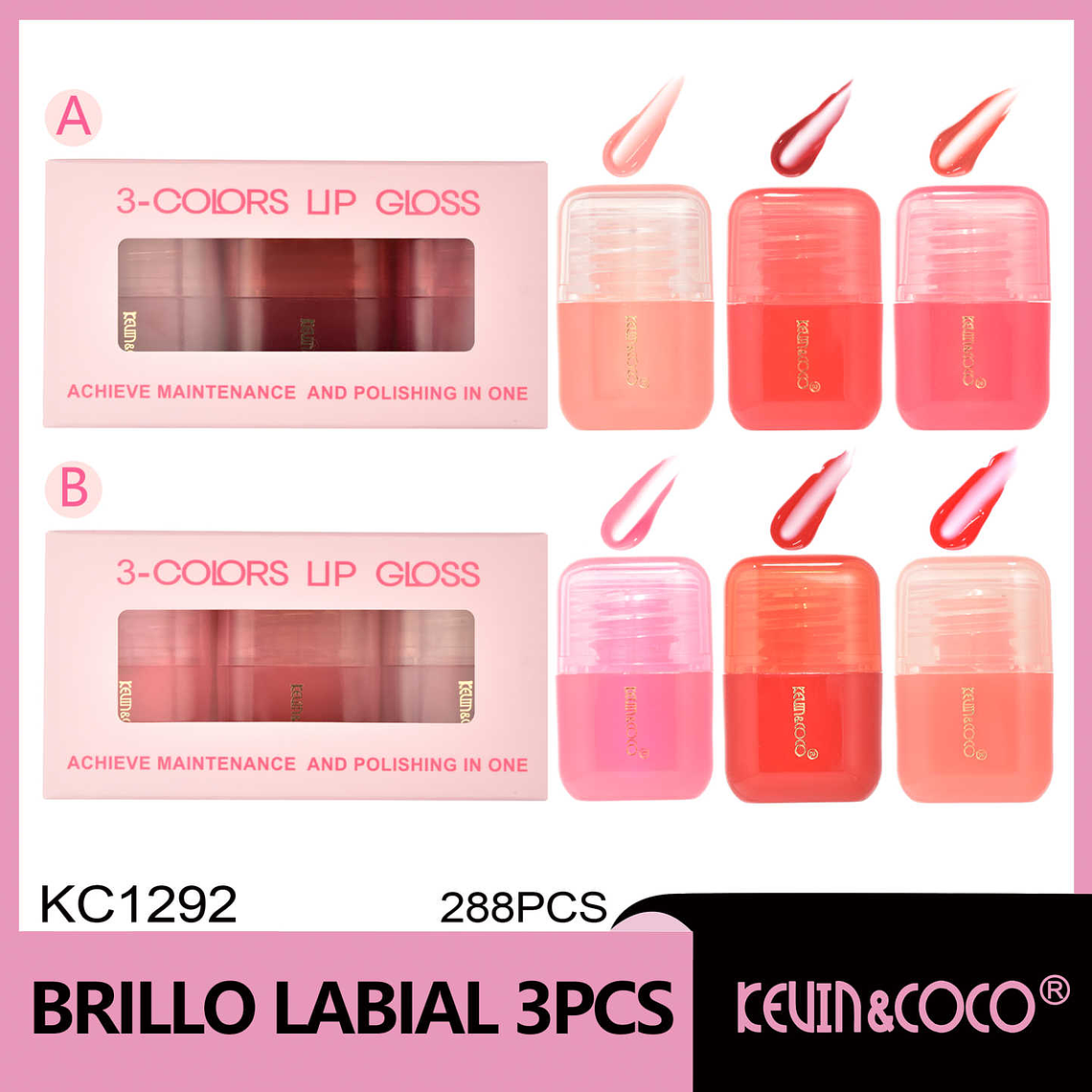 BRILLO DE LABIOS JUGOSOS X 6 TONOS 1