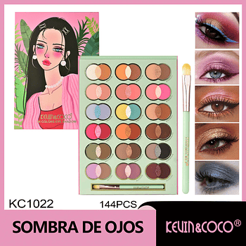 PALETA DE SOMBRAS DE 54 COLORES  CAMPANA DE VIENTO MAS BROCHA