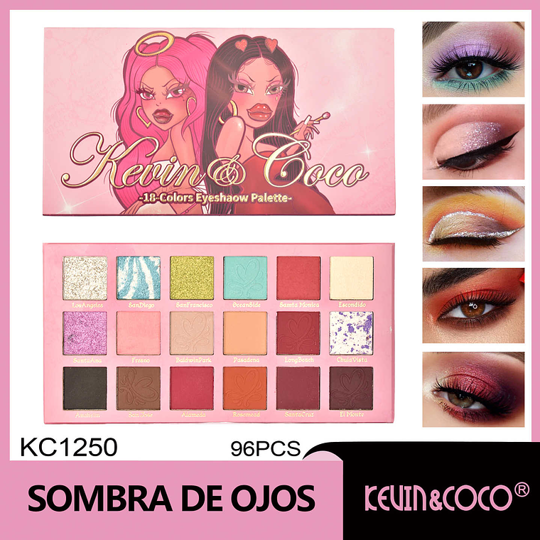 PALETA DE 18 COLORES BAD GIRLS 1