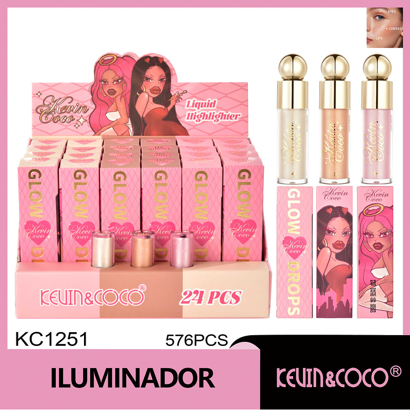 ILUMINADORES LIQUIDOS EFECTO SHINY GLOW DROPS