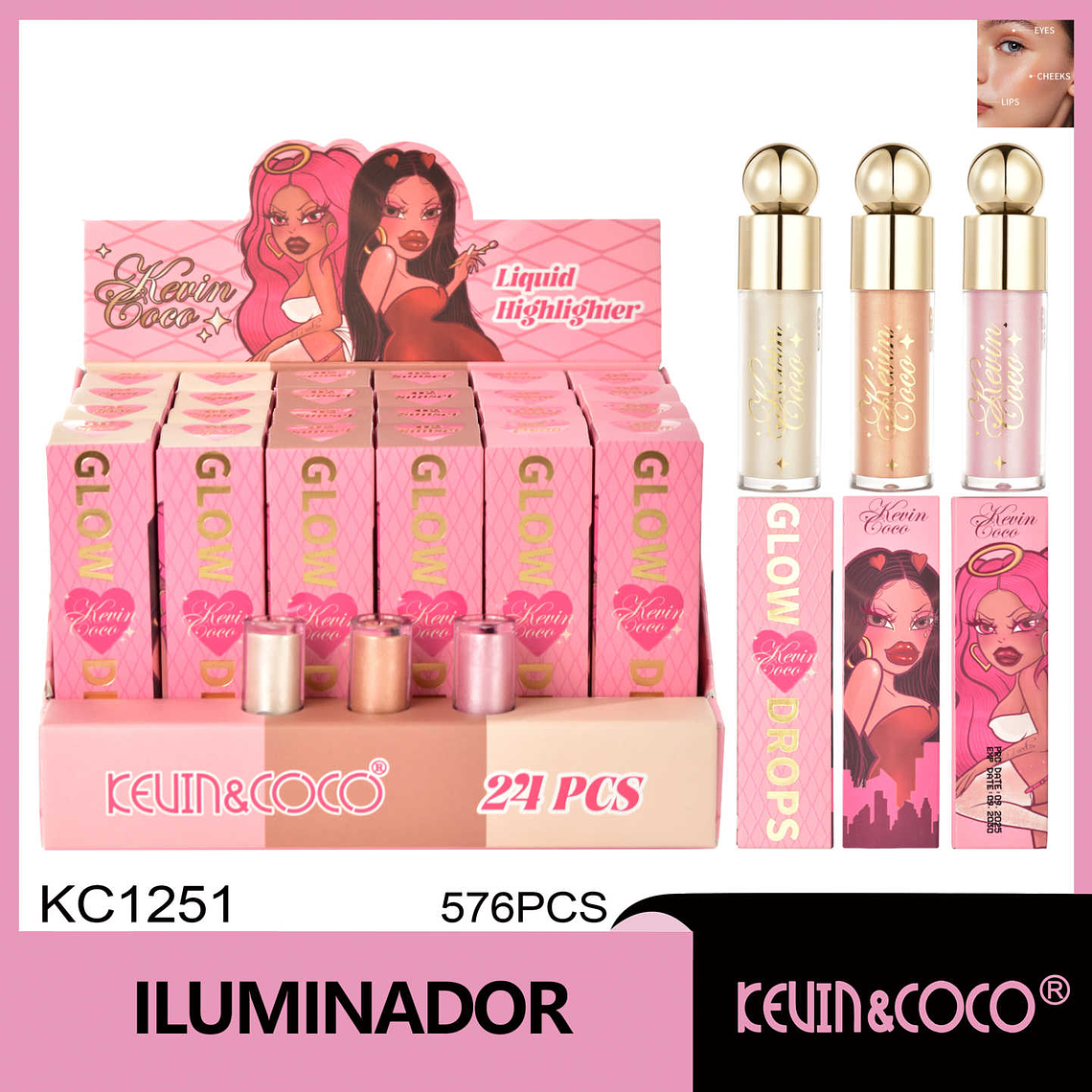 ILUMINADORES LIQUIDOS EFECTO SHINY GLOW DROPS 1