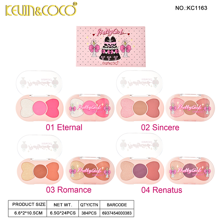 SET DE RUBOR E ILUMINADOR PRETY GIRL 1