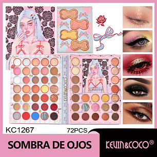 PALETA DE SOMBRAS 62 COLORES MISS ROSE 