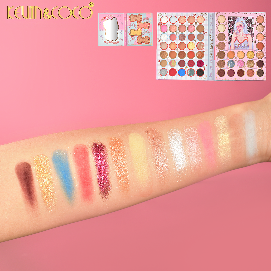 PALETA DE SOMBRAS 62 COLORES MISS ROSE  2