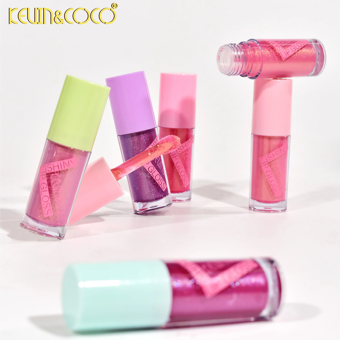  SET DE 5 LIPGLOSS DREAMY PINK SHELL  2
