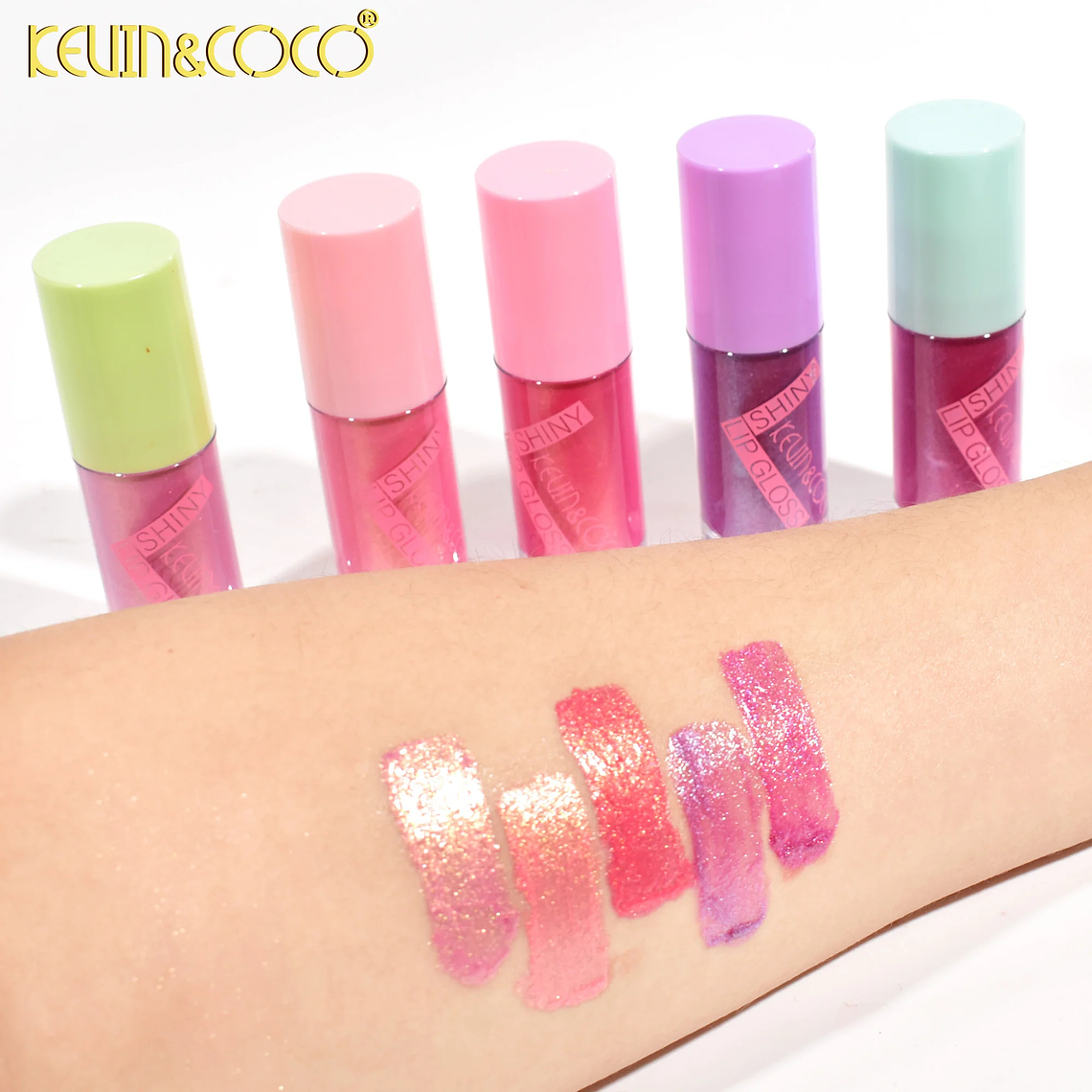  SET DE 5 LIPGLOSS DREAMY PINK SHELL  4