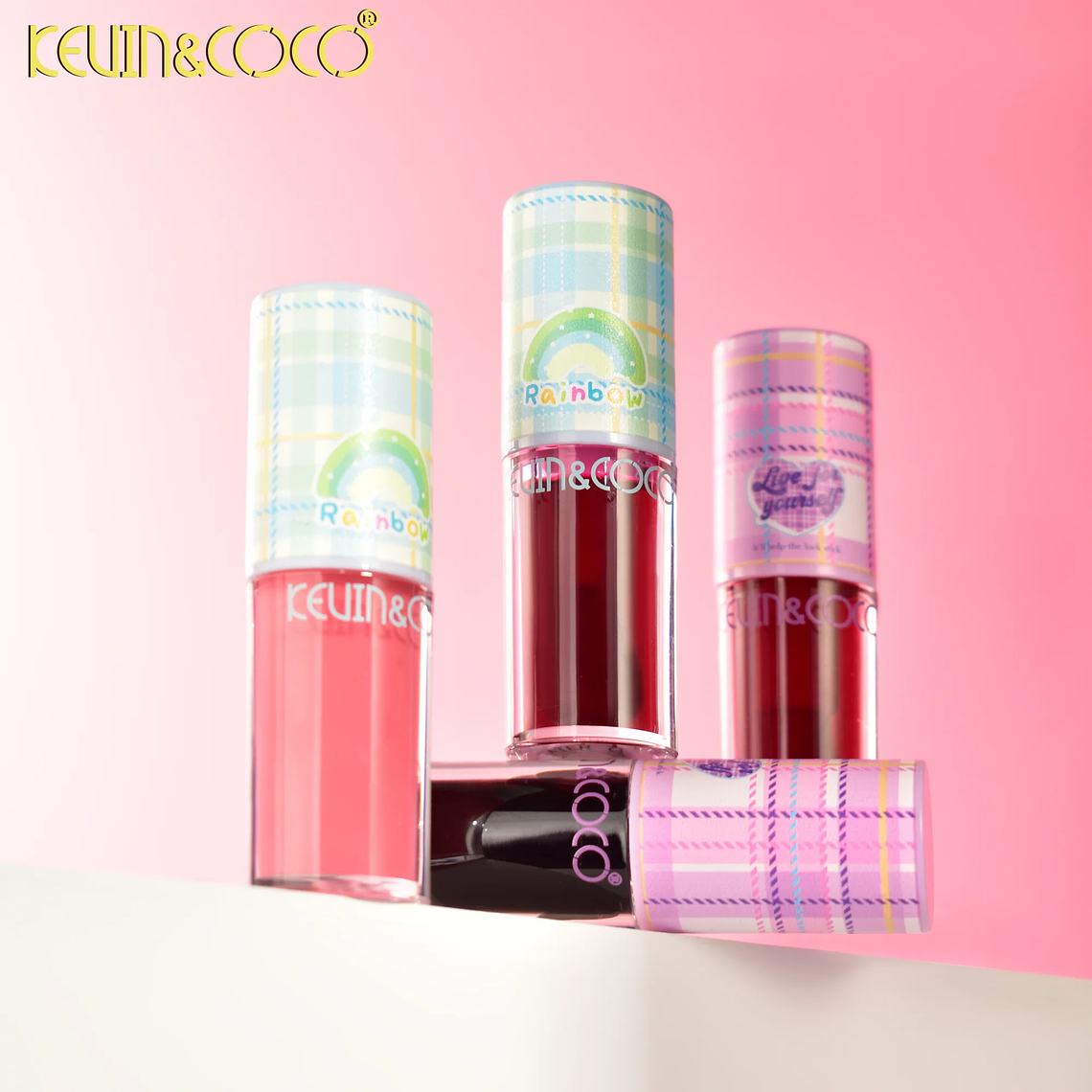 Brillo de labios de café a cuadros individuales  3