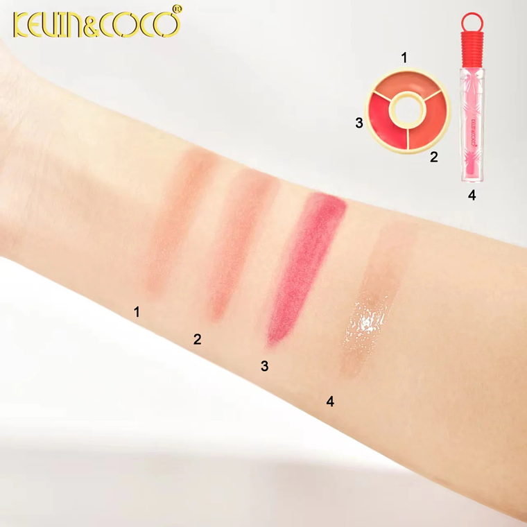 Set de brillo de labios y sombras de ojos 8