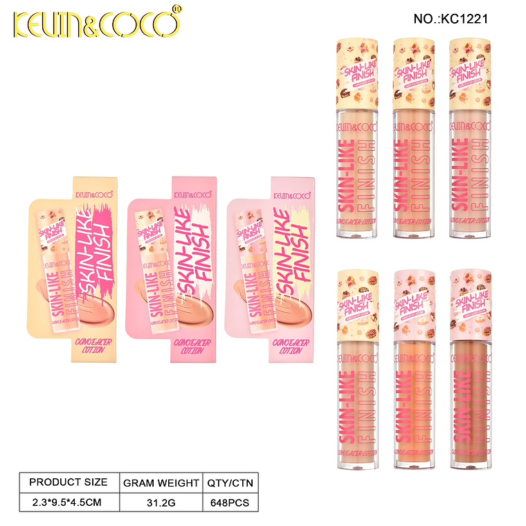  Corrector Fluido Skin Like Finish 6 tonos 8