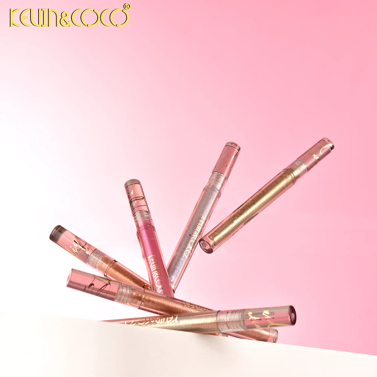  Delineador de ojos líquido Polvo de estrellas de oro roto  5