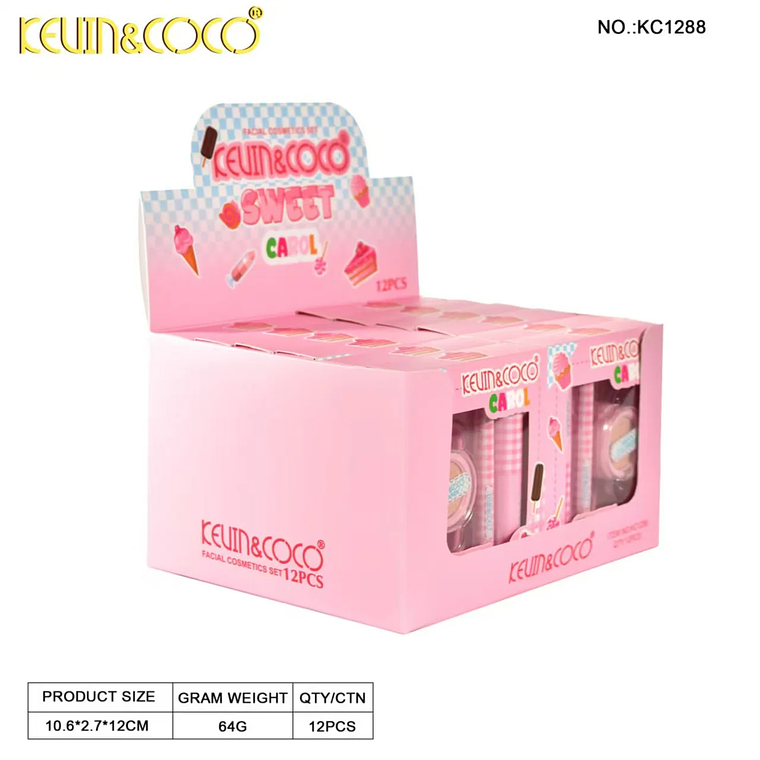   Set Ode (3 piezas): Sombra de ojos + Barra de labios + Perfilador de labios  4