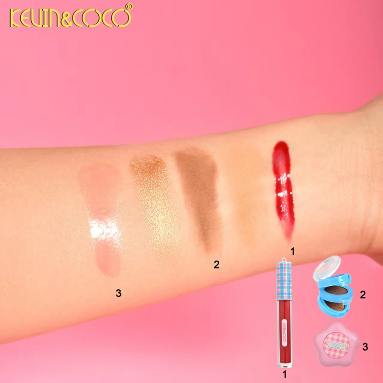   Set Ode (set de 3 piezas: sombra de ojos + brillo de labios)  4