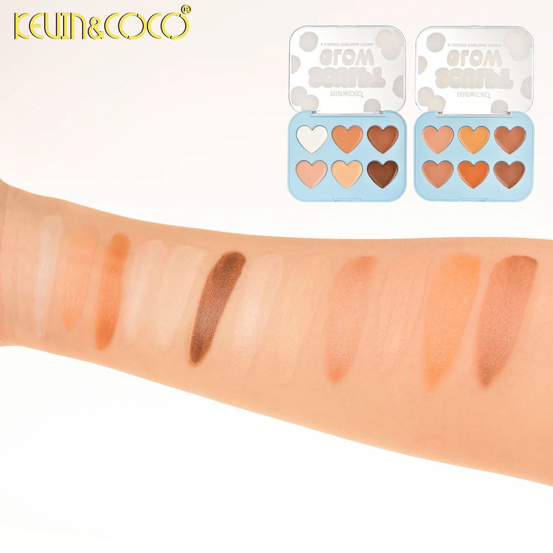   Crema de contorno de seis colores Flower Sweetheart 5