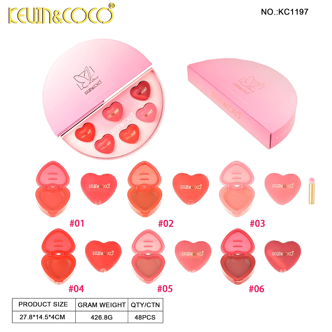   Colorete en crema Butterfly Shadow de 6 colores  rubor e iluminador 3