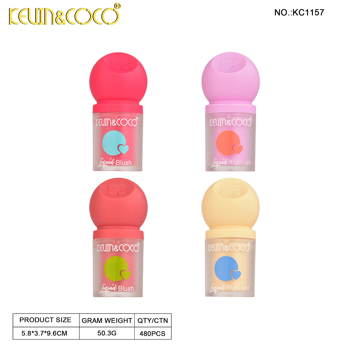   Colorete e iluminador líquido de granada de 8 colores (Grupo B)  rubor e iluminador 2