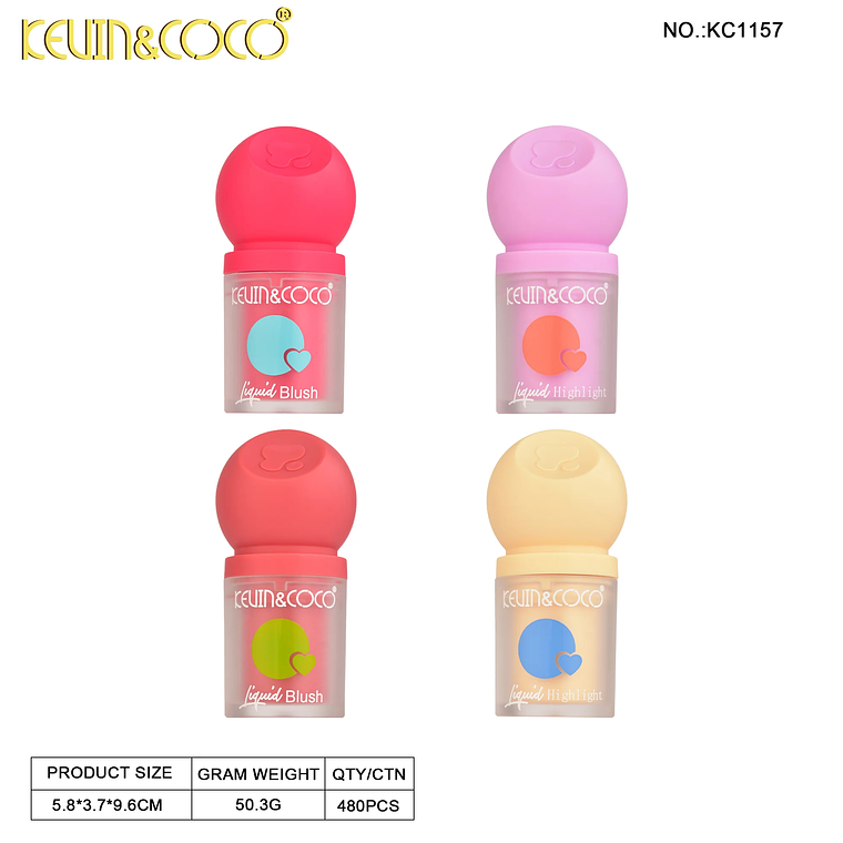   Colorete e iluminador líquido de granada de 8 colores (Grupo B)  rubor e iluminador 2