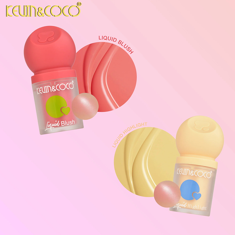   Colorete e iluminador líquido de granada de 8 colores (Grupo B)  rubor e iluminador 4