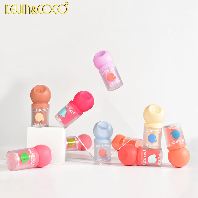   Colorete e iluminador líquido de granada de 8 colores (Grupo B)  rubor e iluminador 5