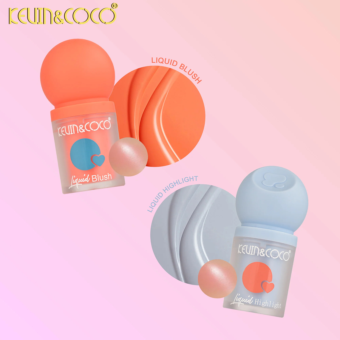   Colorete e iluminador líquido de granada de 8 colores (Grupo B)  rubor e iluminador 7