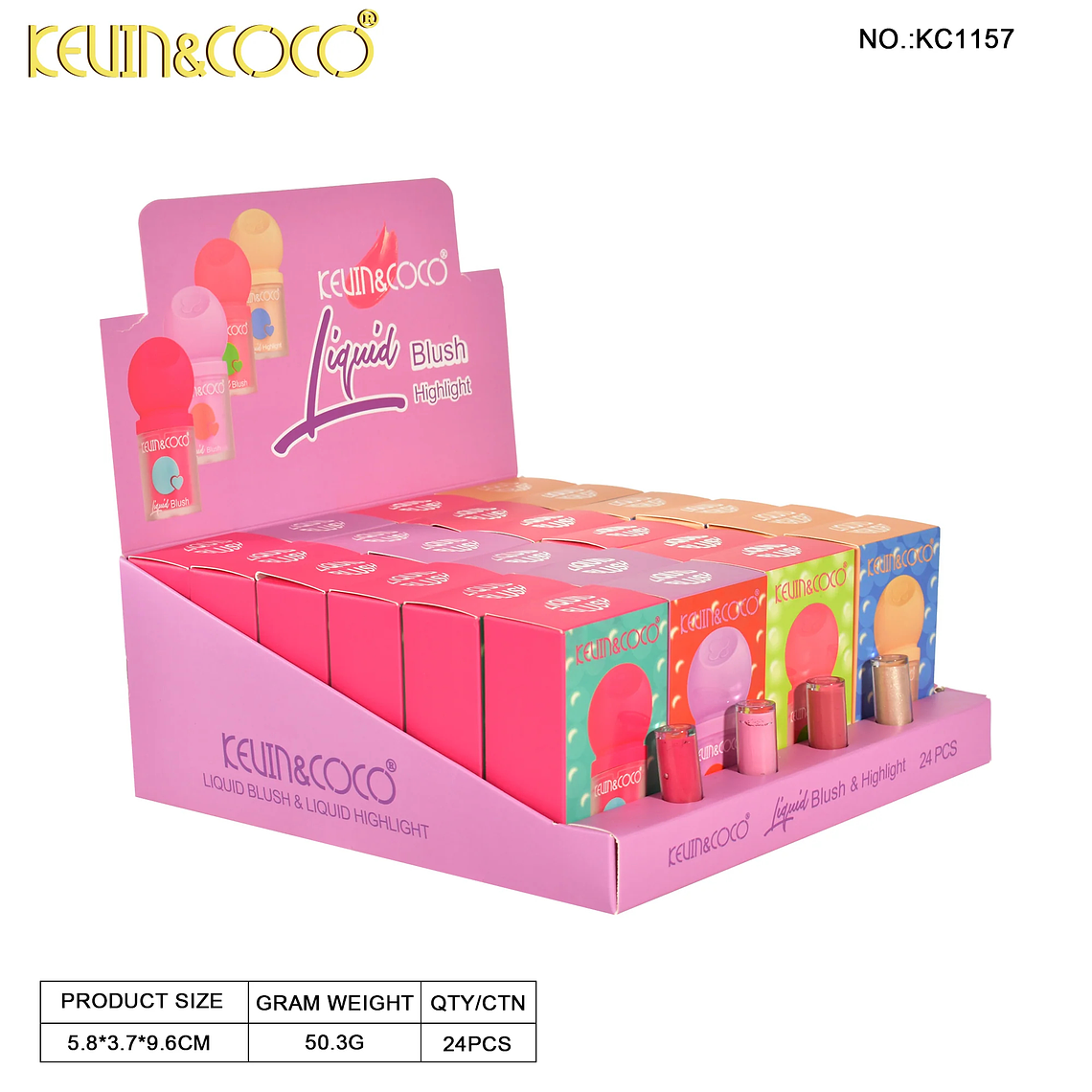   Colorete e iluminador líquido de granada de 8 colores (Grupo B)  rubor e iluminador 9