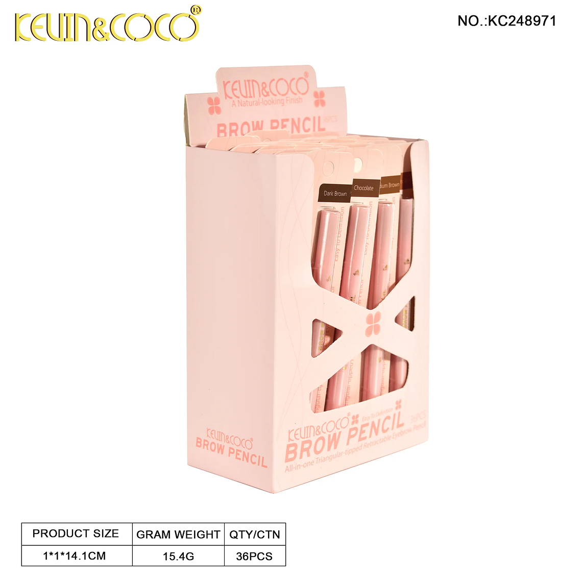   Lápiz de cejas triangular con forma de trébol de cuatro hojas  4