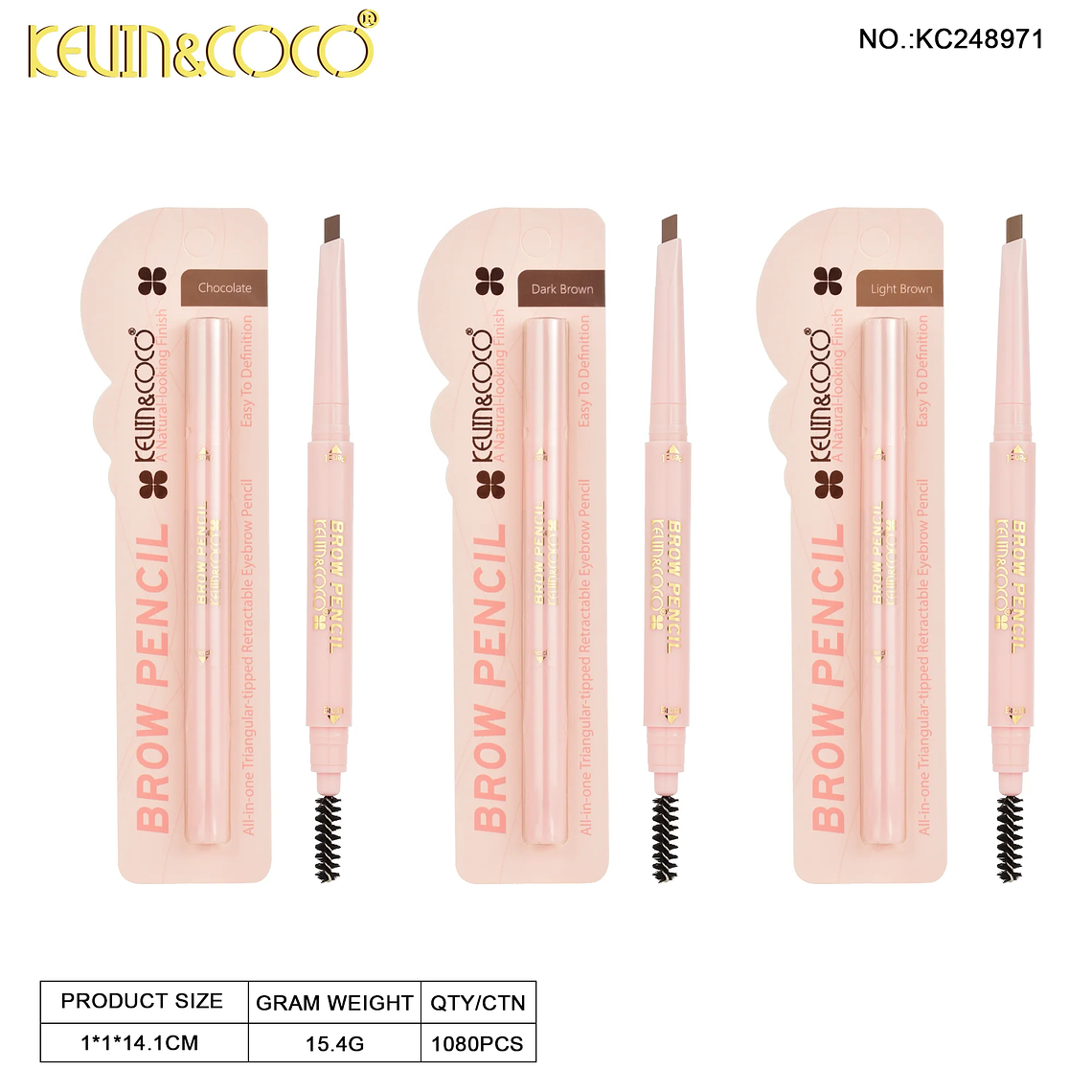   Lápiz de cejas triangular con forma de trébol de cuatro hojas  6