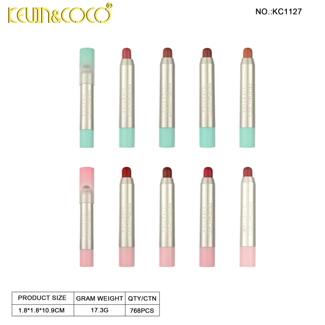   Lápiz labial color cereza menta claro  3
