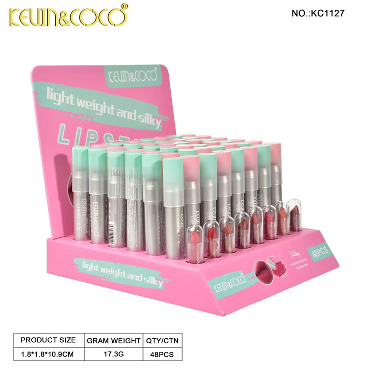   Lápiz labial color cereza menta claro  6