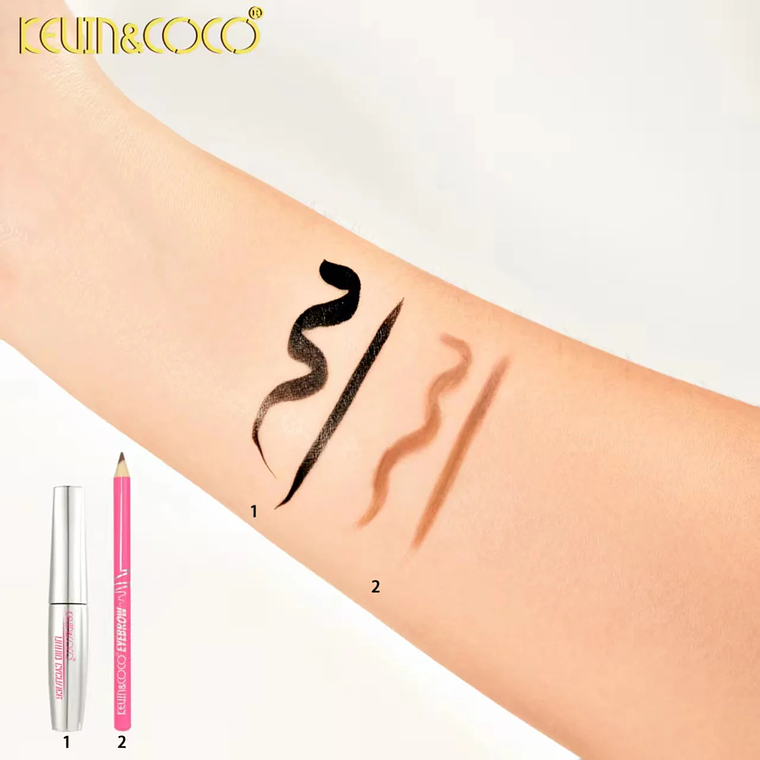   Set de lápiz de cejas y delineador de ojos  set de máscara de pestañas 6