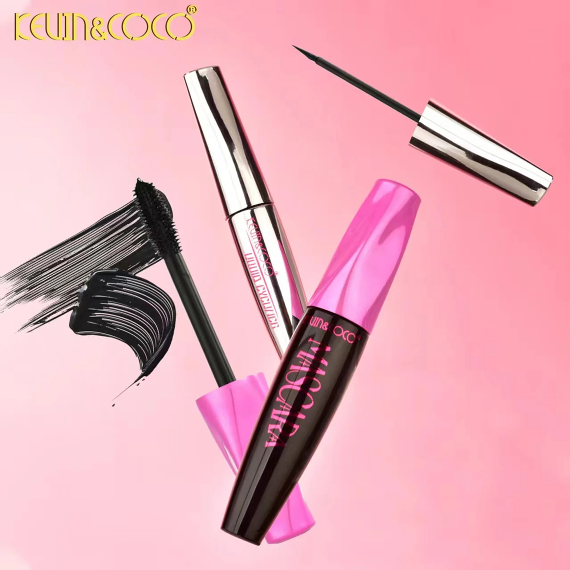   Set de lápiz de cejas y delineador de ojos  set de máscara de pestañas 7