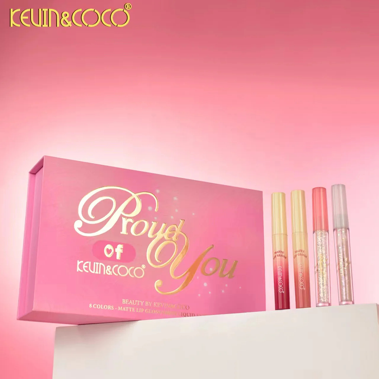 Set de brillo labial, pintalabios y delineador de labios 2