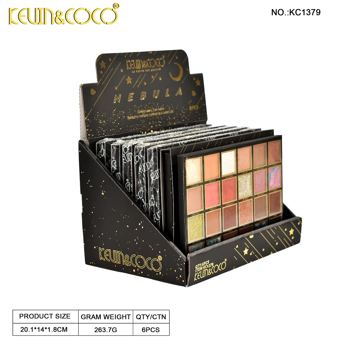 SOMBRA DE OJOS NEBULA NEGRA HIGH PIMENTATION 24 COLORES 2