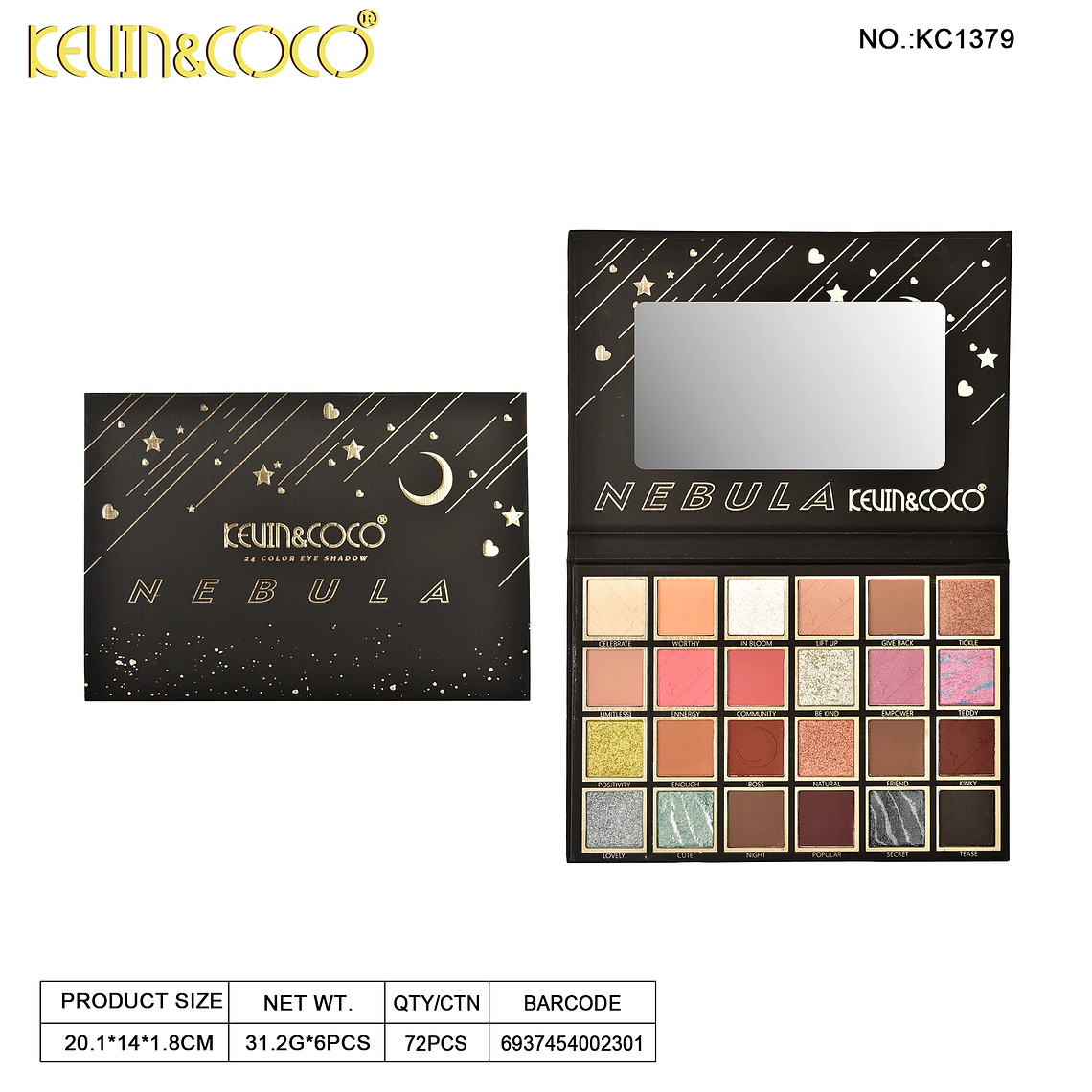 SOMBRA DE OJOS NEBULA NEGRA HIGH PIMENTATION 24 COLORES 6