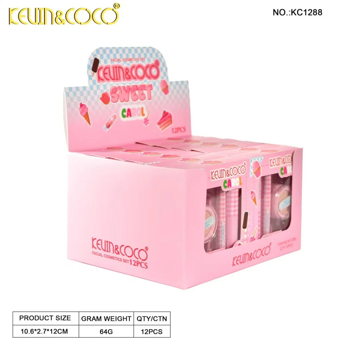 SET MAQUILLAJE DE TRES PIEZAS CAROL  SWEET 2