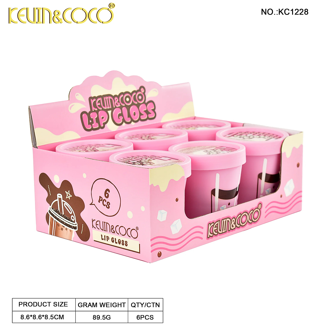 BRILLO PARA LABIOS,VASO DE TE 6 TONOS  4