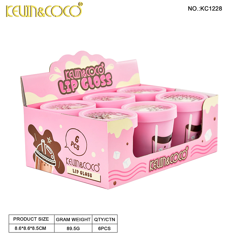 BRILLO PARA LABIOS,VASO DE TE 6 TONOS  4