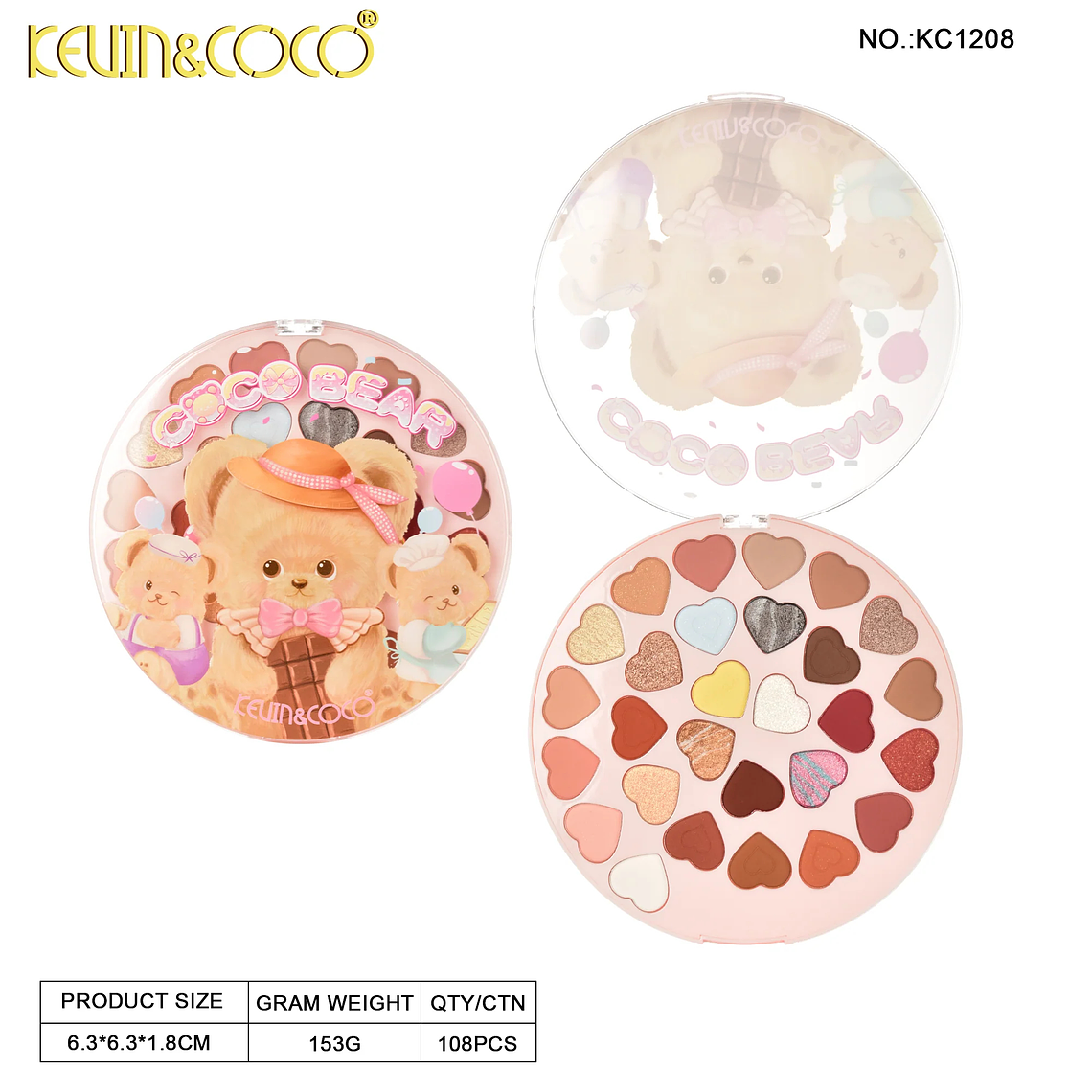 PALETA DE SOMBRA OSITO CARINOSITO COCO BEAR 3