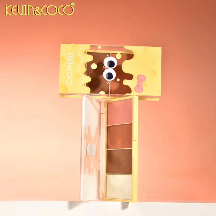 Paleta de Corrector, rubor e iluminador Melty Cheese de 4 colores (2 tonos) 2