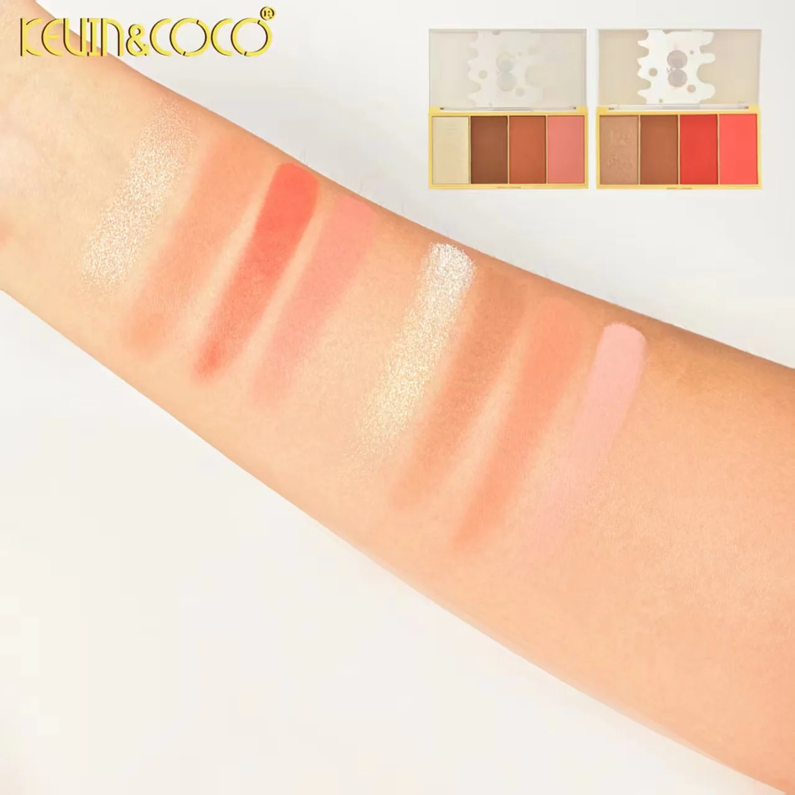 Paleta de Corrector, rubor e iluminador Melty Cheese de 4 colores (2 tonos) 3