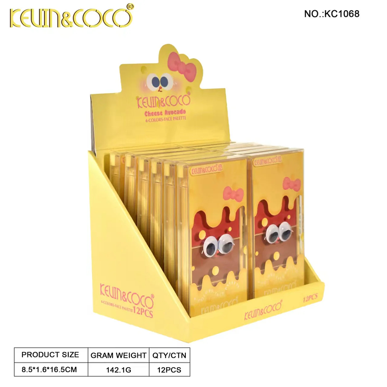 Paleta de Corrector, rubor e iluminador Melty Cheese de 4 colores (2 tonos) 7