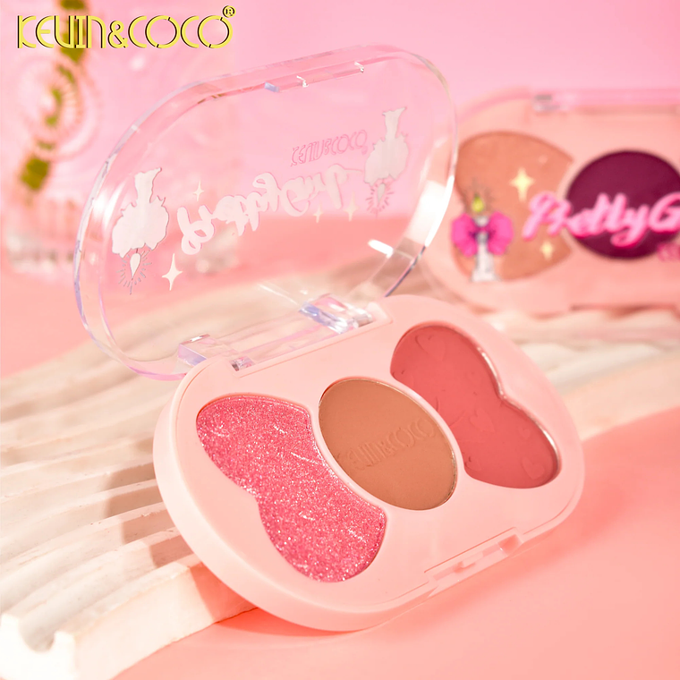 SET DE RUBOR E ILUMINADOR PRETY GIRL 7