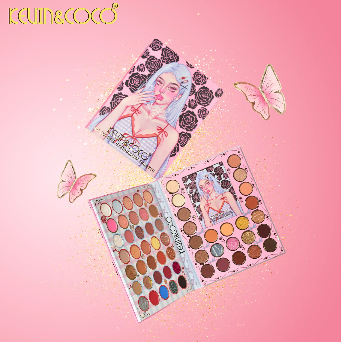 PALETA DE SOMBRAS 62 COLORES MISS ROSE  5