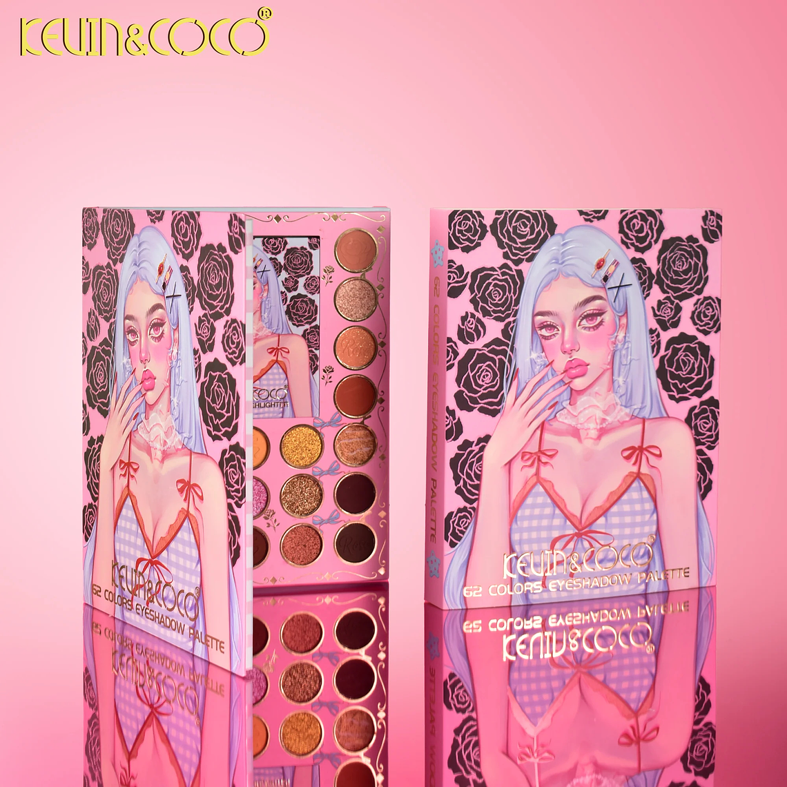 PALETA DE SOMBRAS 62 COLORES MISS ROSE  6