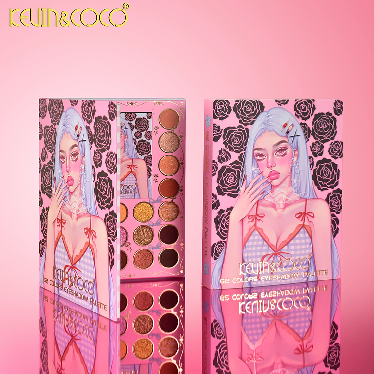 PALETA DE SOMBRAS 62 COLORES MISS ROSE  6